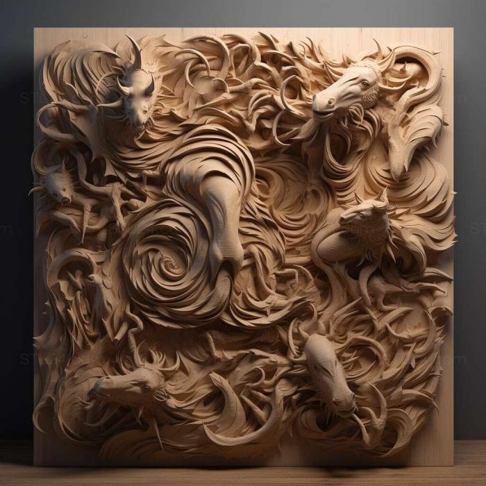 Patterns and decorations (van herpen 2, PATTERN_18) 3D models for cnc